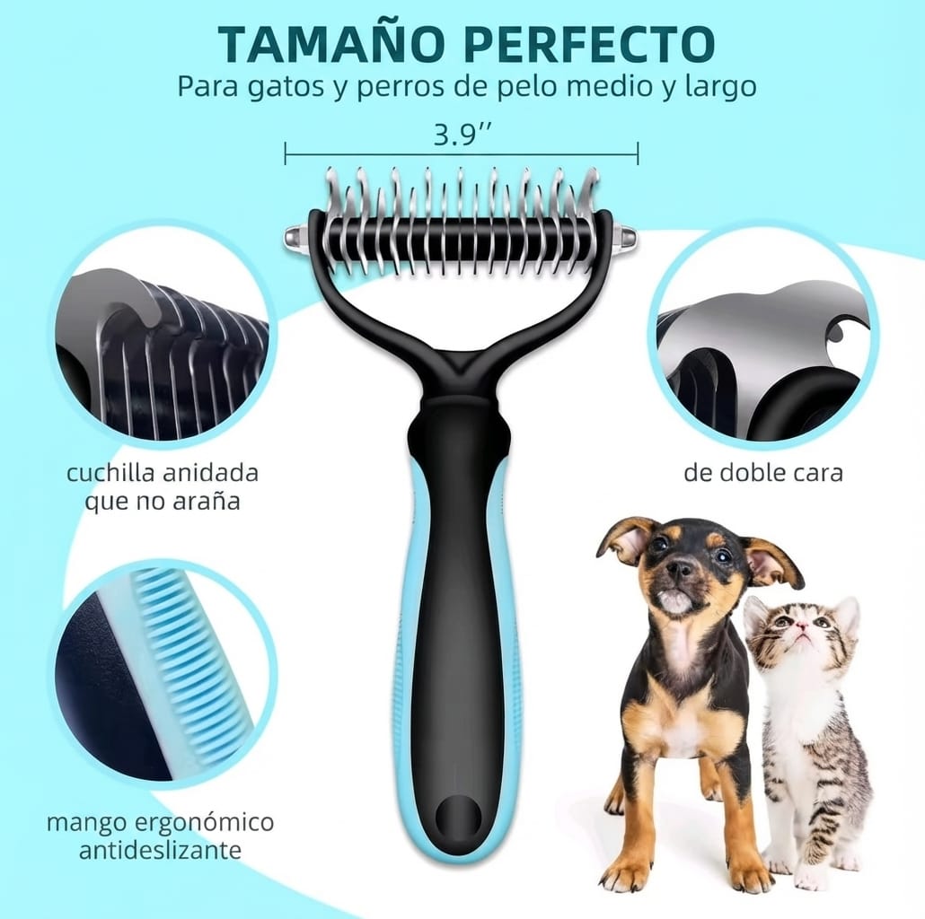 Cepillo Desenredante para Perros y Gatos
