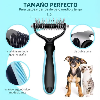 Cepillo Desenredante para Perros y Gatos